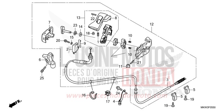 LEVIER DE STATIONNEMENT von NC750X DCT GRAND PRIX RED (R380) von 2021